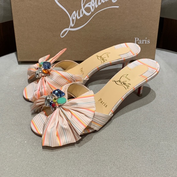 New Authentic Christian Louboutin Jewel Bow Sandals - Picture 3 of 8